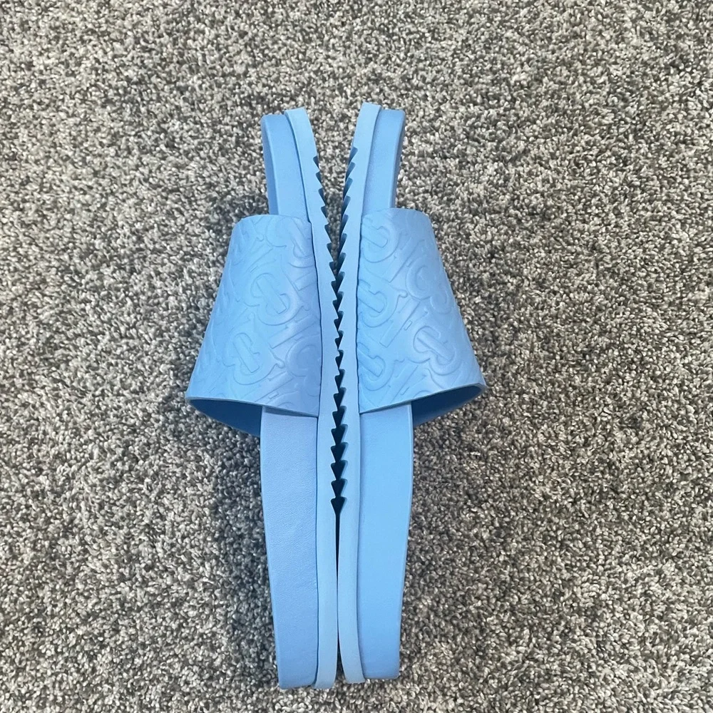 Burberry TB Monogram Blue Slides Men’s Sandal - Picture 3 of 4